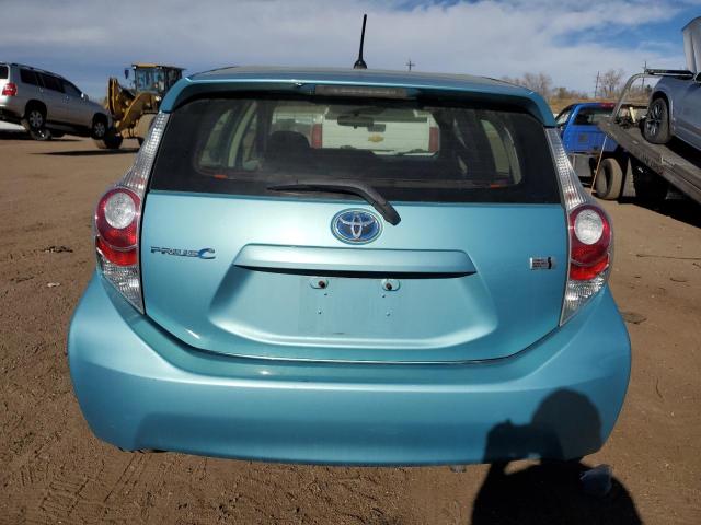 JTDKDTB33E1080286 - 2014 TOYOTA PRIUS C TURQUOISE photo 6