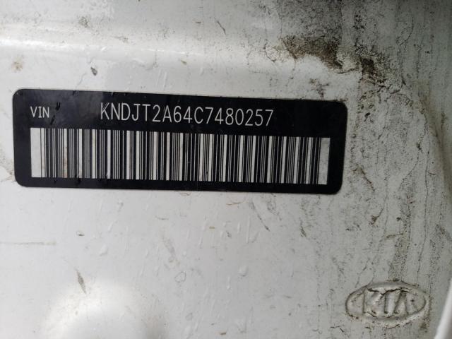 KNDJT2A64C7480257 - 2012 KIA SOUL + WHITE photo 12