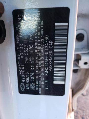 KMHCT4AE6GU134760 - 2016 HYUNDAI ACCENT SE WHITE photo 12