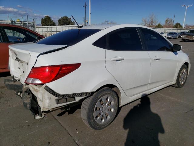 KMHCT4AE6GU134760 - 2016 HYUNDAI ACCENT SE WHITE photo 3