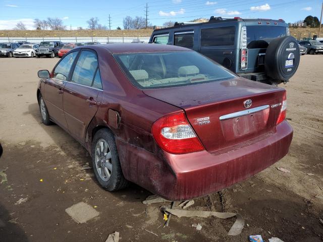 4T1BE30K24U270466 - 2004 TOYOTA CAMRY LE RED photo 2