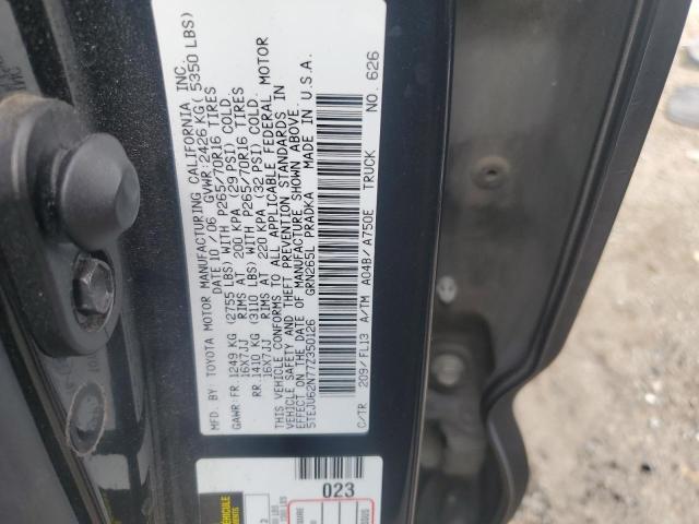 5TEJU62N77Z350126 - 2007 TOYOTA TACOMA DOUBLE CAB PRERUNNER BLACK photo 12