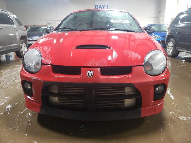 1B3ES66SX5D187728 - 2005 DODGE NEON SRT-4 RED photo 5