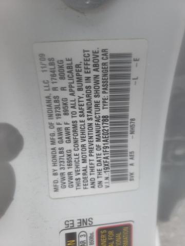 19XFA1F91AE021788 - 2010 HONDA CIVIC EXL Ağ foto 13