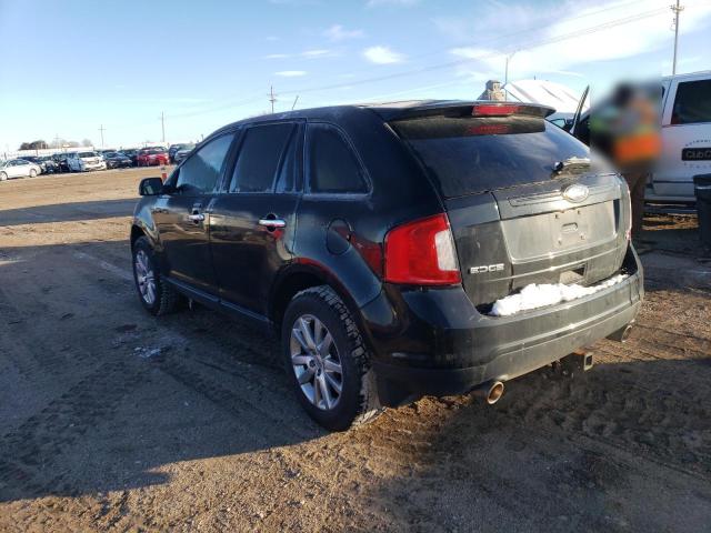 2FMDK4JC1BBB67167 - 2011 FORD EDGE SEL BLACK photo 2