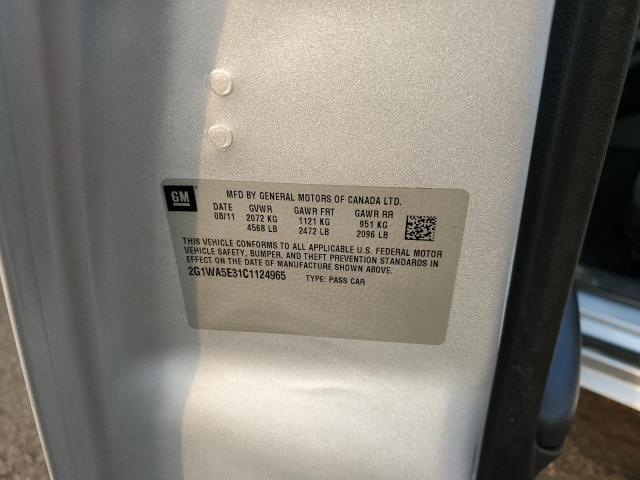 2G1WA5E31C1124965 - 2012 CHEVROLET IMPALA LS SILVER photo 12