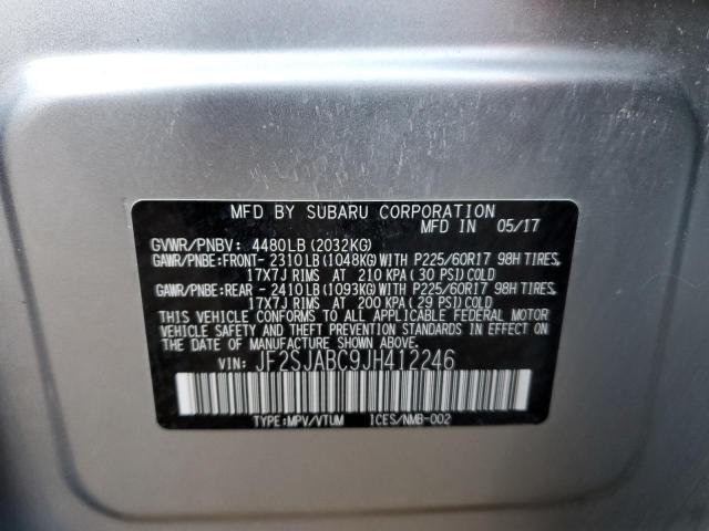 JF2SJABC9JH412246 - 2018 SUBARU FORESTER 2.5I SILVER photo 12