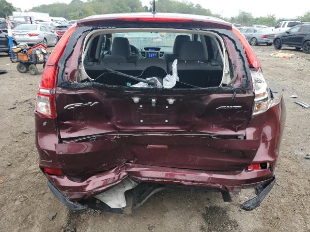 2HKRM4H58FH690773 - 2015 HONDA CR-V EX ბურგუნდია ფოტო 6