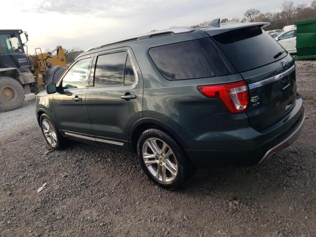 1FM5K7D81GGB15650 - 2016 FORD EXPLORER XLT GREEN photo 2