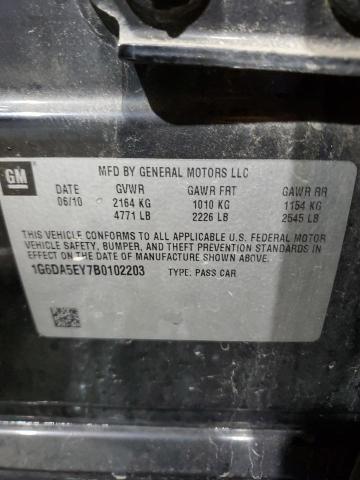 1G6DA5EY7B0102203 - 2011 CADILLAC CTS შავი ფოტო 12