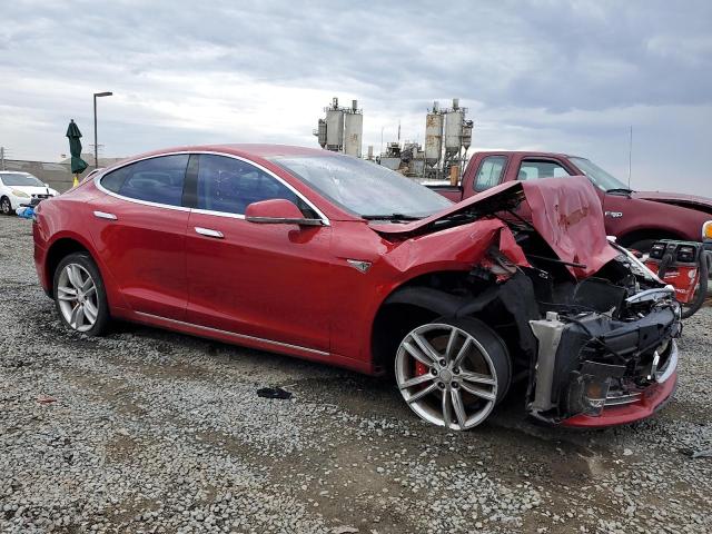 5YJSA1H14EFP49806 - 2014 TESLA MODEL S RED photo 4