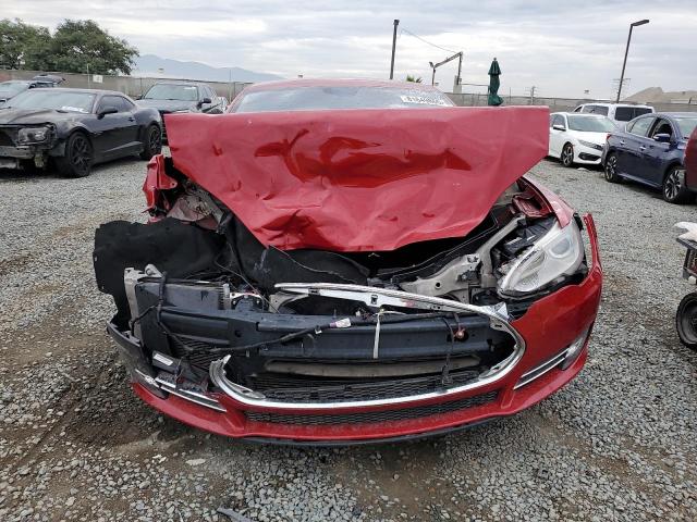5YJSA1H14EFP49806 - 2014 TESLA MODEL S RED photo 5