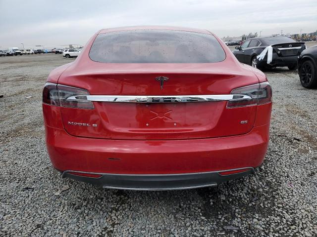 5YJSA1H14EFP49806 - 2014 TESLA MODEL S RED photo 6