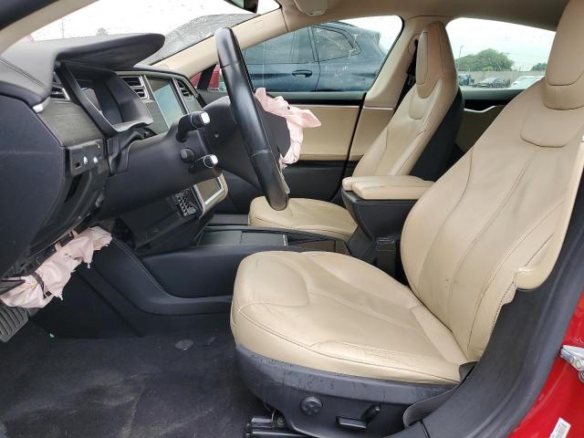 5YJSA1H14EFP49806 - 2014 TESLA MODEL S RED photo 7