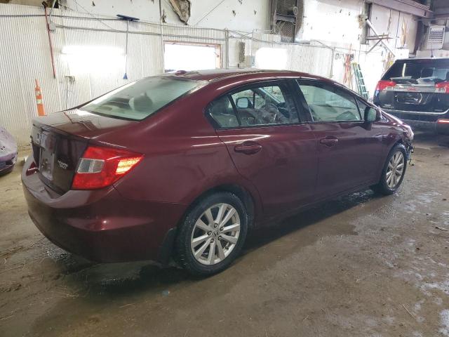 19XFB2F90CE045117 - 2012 HONDA CIVIC EXL ბურგუნდია ფოტო 3