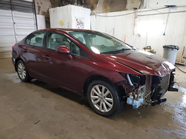 19XFB2F90CE045117 - 2012 HONDA CIVIC EXL BURGUNDY photo 4