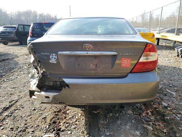4T1BE32K14U927416 - 2004 TOYOTA CAMRY LE GRAY photo 6