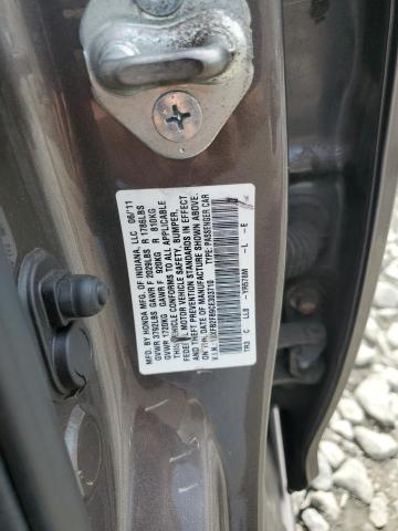 19XFB2F89CE303710 - 2012 HONDA CIVIC EX GRAY photo 12