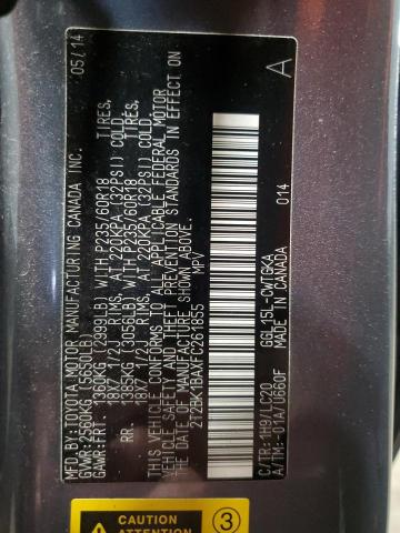 2T2BK1BAXFC261855 - 2015 LEXUS RX 350 BASE 灰色 照片 13