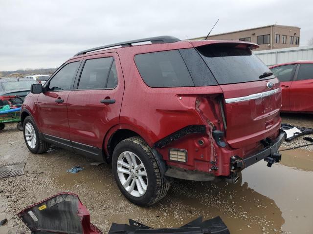 1FM5K8B8XFGA86348 - 2015 FORD EXPLORER RED photo 2