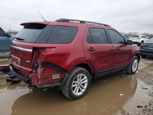 1FM5K8B8XFGA86348 - 2015 FORD EXPLORER RED photo 3