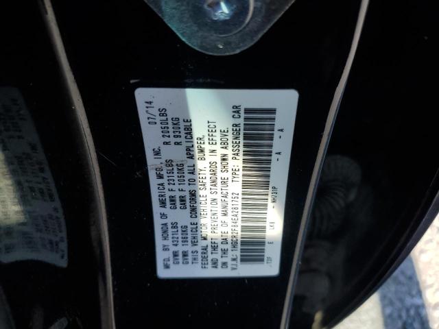 1HGCR2F84EA281752 - 2014 HONDA ACCORD EXL BLACK photo 12