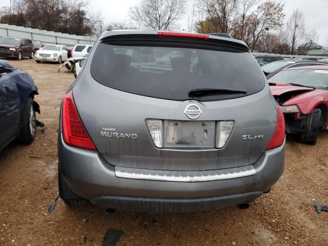 JN8AZ08W26W550202 - 2006 NISSAN MURANO SL GRAY photo 6