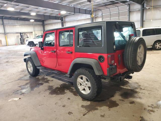 1C4BJWDG9EL320682 - 2014 JEEP WRANGLER U SPORT أحمر صورة 2