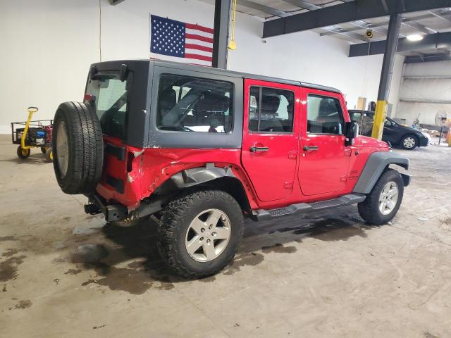 1C4BJWDG9EL320682 - 2014 JEEP WRANGLER U SPORT أحمر صورة 3