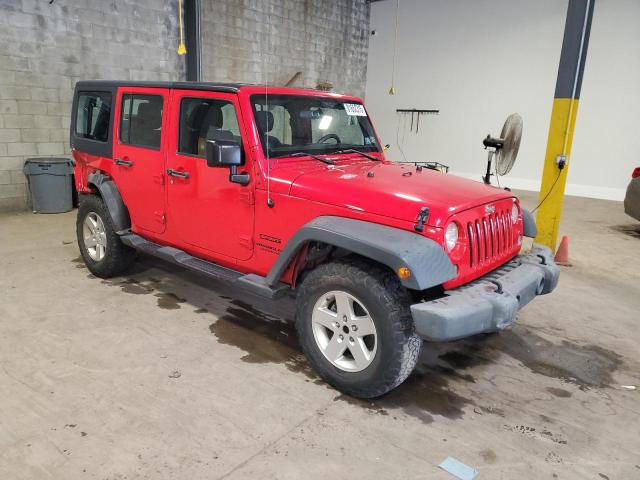 1C4BJWDG9EL320682 - 2014 JEEP WRANGLER U SPORT أحمر صورة 4