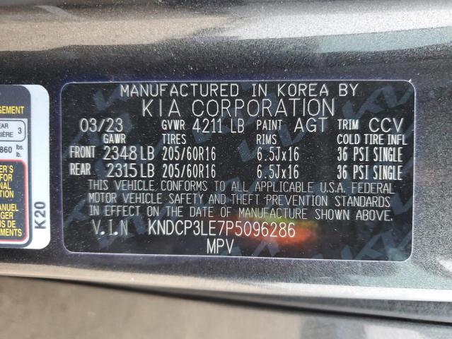 KNDCP3LE7P5096286 - 2023 KIA NIRO LX GRAY photo 12