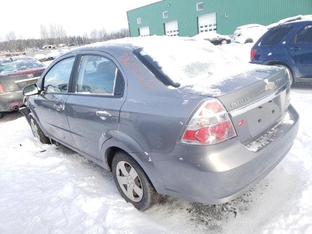 KL1TV55EX9B380005 - 2009 CHEVROLET AVEO LS GRAY photo 2