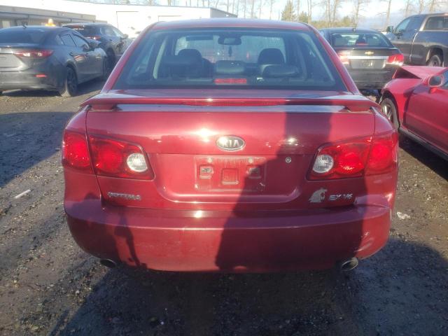 KNAGE124675134348 - 2007 KIA OPTIMA LX BURGUNDY photo 6