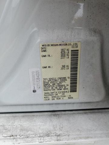 1N4AL3AP7JC224042 - 2018 NISSAN ALTIMA 2.5 WHITE photo 12