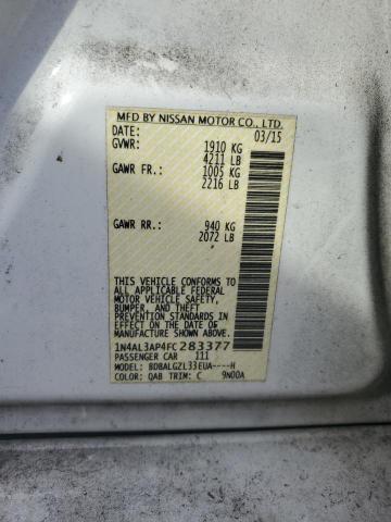 1N4AL3AP4FC283377 - 2015 NISSAN ALTIMA 2.5 WHITE photo 12