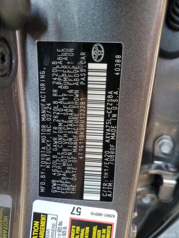 4T1G11BK9RU123281 - 2024 TOYOTA CAMRY SE NIGHT SHADE GRAY photo 12