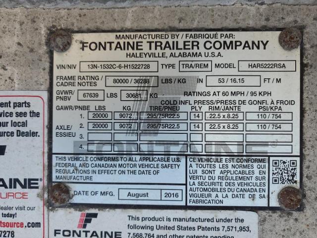 13N1532C6H1522728 - 2014 FONTAINE TRAILER SILVER photo 10