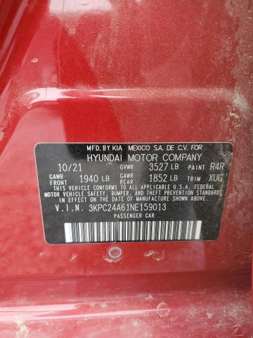 3KPC24A61NE159013 - 2022 HYUNDAI ACCENT SE 红色 照片 13
