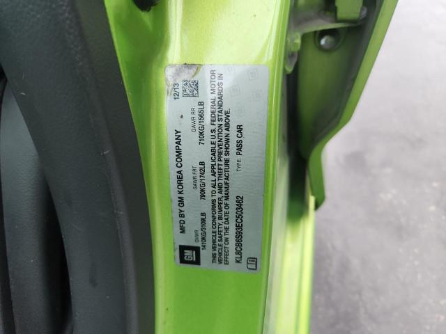 KL8CB6S93EC503462 - 2014 CHEV SPARK LS Yaşıl foto 12