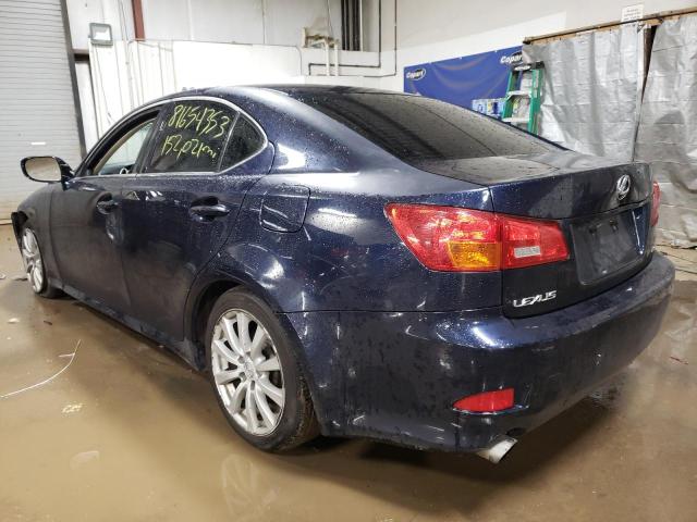 JTHBK262265000647 - 2006 LEXUS IS 250 BLUE photo 2