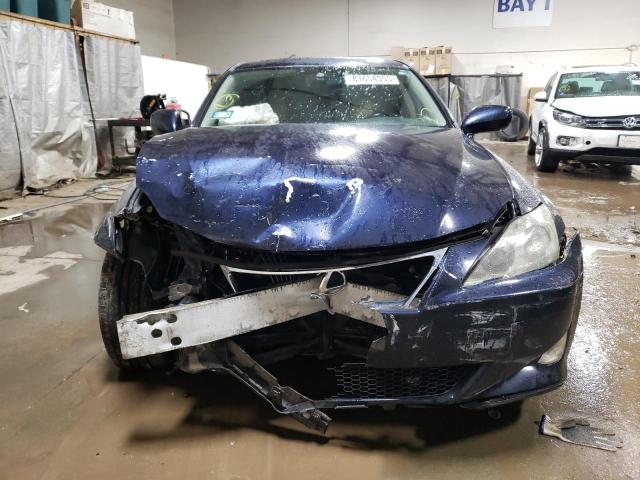 JTHBK262265000647 - 2006 LEXUS IS 250 BLUE photo 5