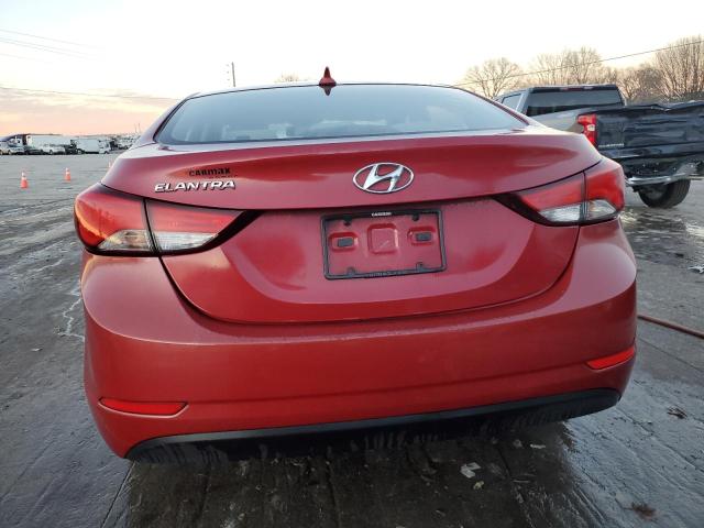 KMHDH4AE0GU482754 - 2016 HYUNDAI ELANTRA SE RED photo 6