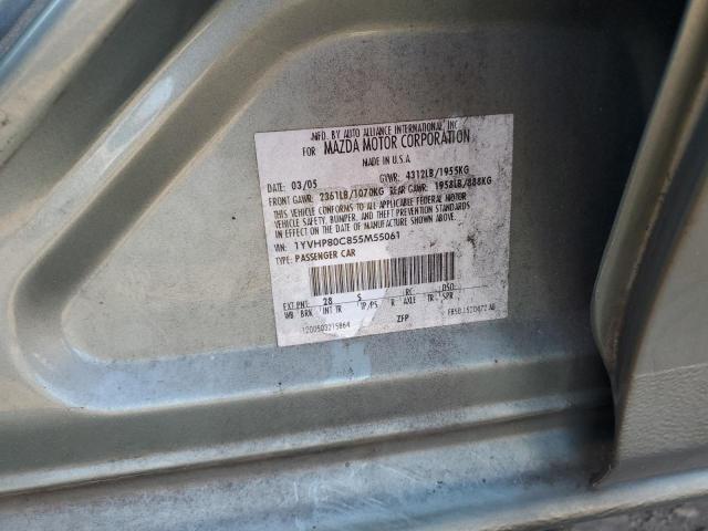 1YVHP80C855M55061 - 2005 MAZDA 6 I GREEN photo 12