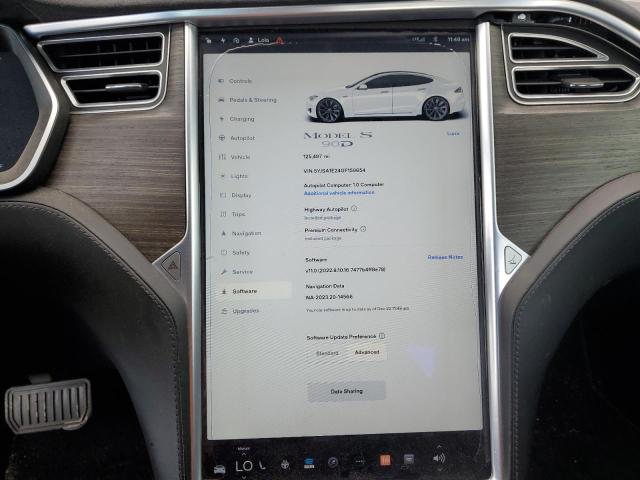 5YJSA1E24GF159654 - 2016 TESLA MODEL S Ağ foto 9