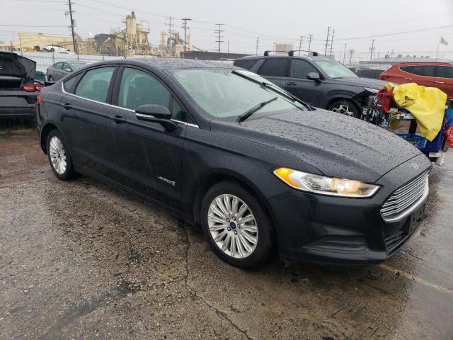 3FA6P0LU9ER260527 - 2014 FORD FUSION SE HYBRID BLUE photo 4