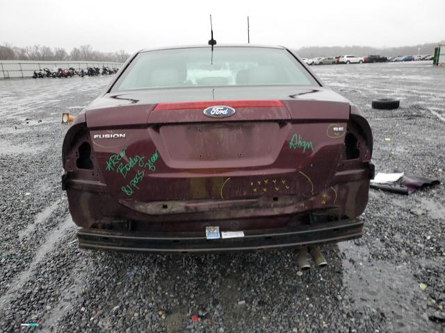 3FAHP0HA9CR432902 - 2012 FORD FUSION SE BURGUNDY photo 6