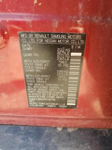 KNMAT2MV0FP513746 - 2015 NISSAN ROGUE S RED photo 13