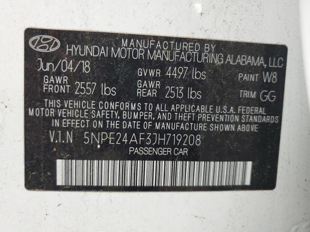 5NPE24AF3JH719208 - 2018 HYUNDAI SONATA SE Ağ foto 13