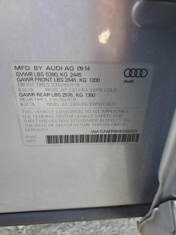 WA1LFAFP6FA048055 - 2015 AUDI Q5 PREMIUM PLUS SILVER photo 13