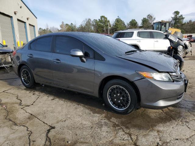 19XFB2F56CE036595 - 2012 HONDA CIVIC LX GRAY photo 4